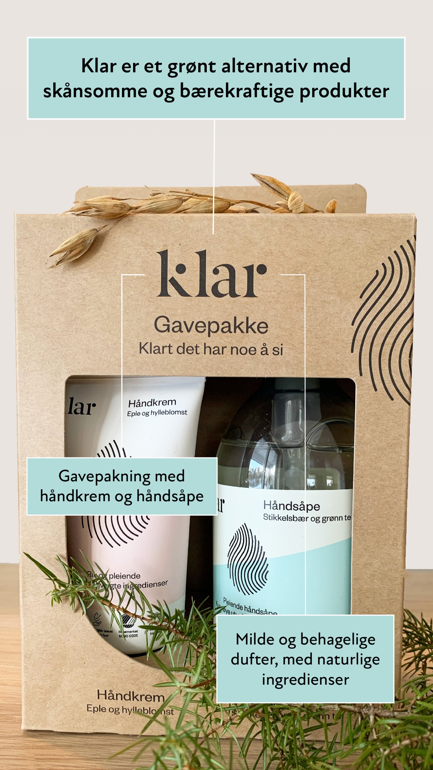 Klar Gavepakke Håndkrem & Håndsåpe