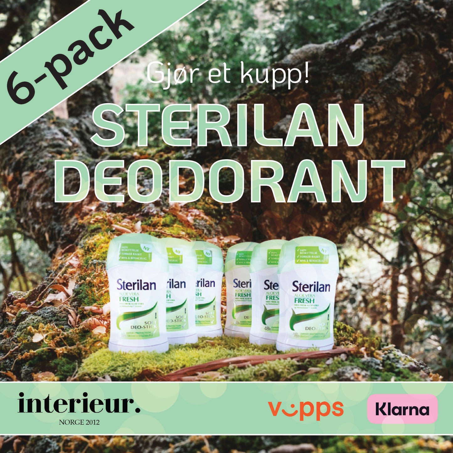 6 Pakning Sterilan Aloe Vera Fresh Deo Stick