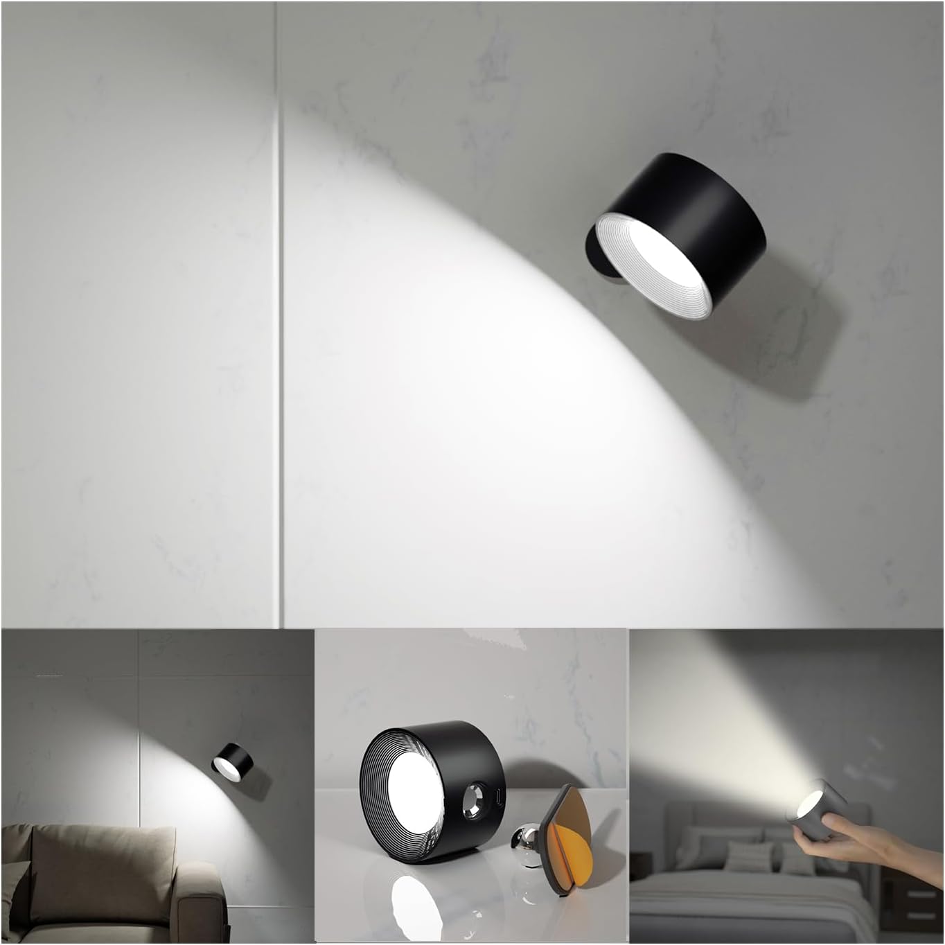 Trådløs Oppladbar Led Vegglampe