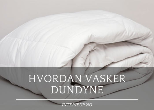 hvordan vasker dundyne